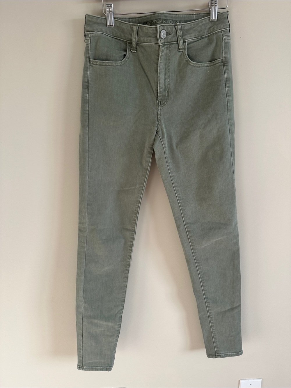 American Eagle Olive Green Hi-Rise Jeggings